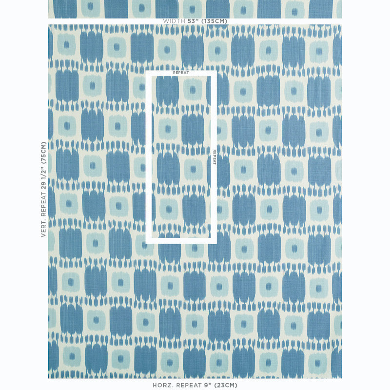 Schumacher Kandira Sky Fabric Sample 174404