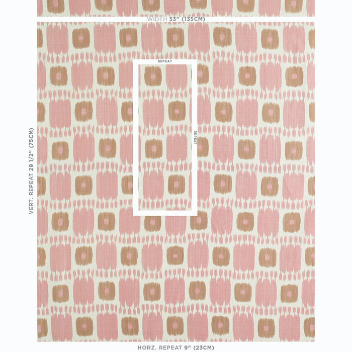 Schumacher Kandira Pink Fabric Sample 174406