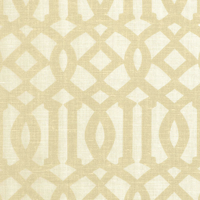 Schumacher Imperial Trellis Ii Sand / Ivory Fabric 174412