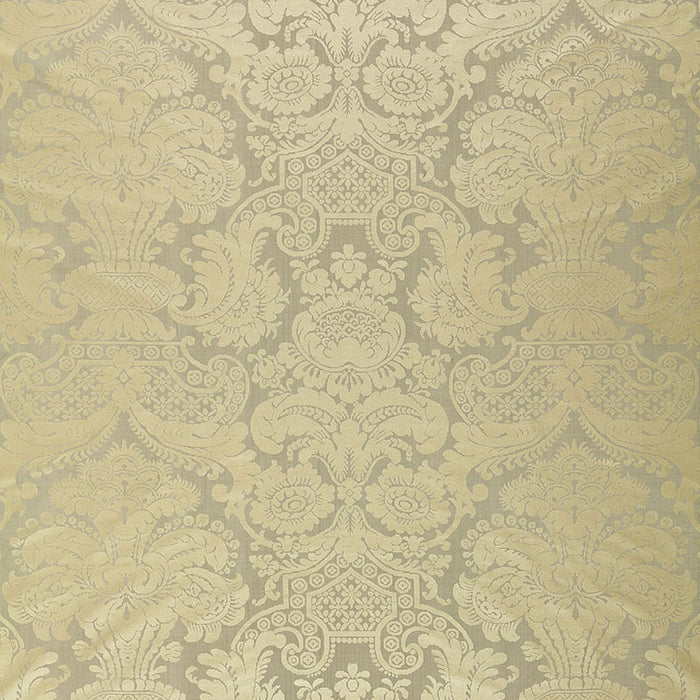 Schumacher Padova Damask Print Mercury Fabric 174422