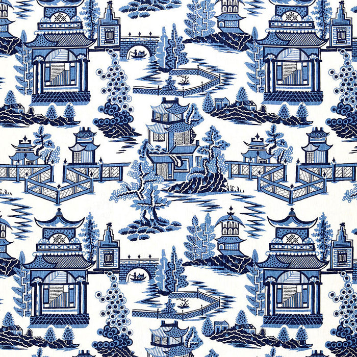 Schumacher Nanjing Porcelain Fabric 174431