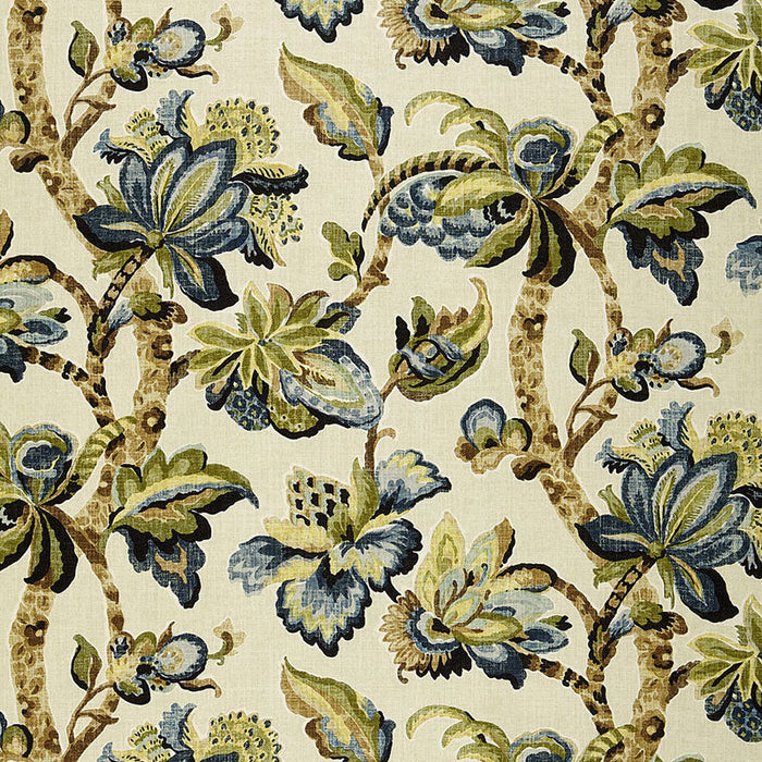 Schumacher Kemscott Indigo Fabric Sample 174442