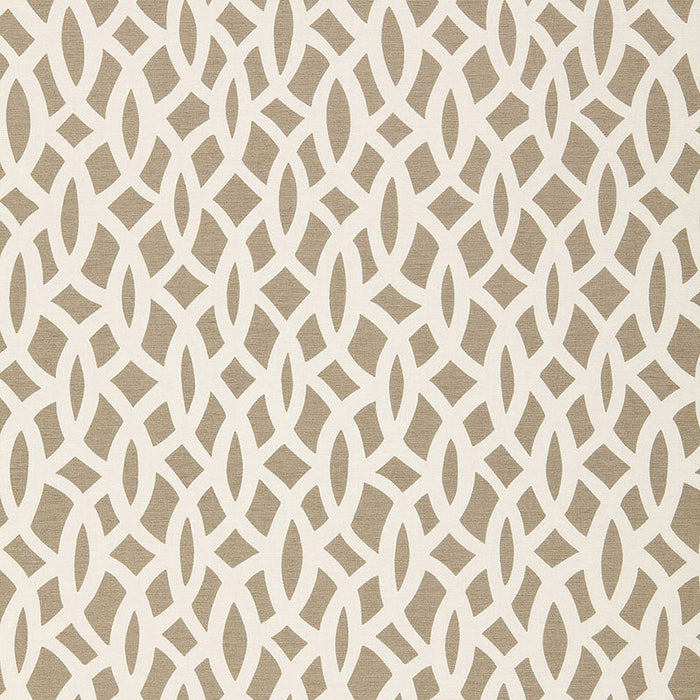 Schumacher Chain Link Flax Fabric Sample 174492