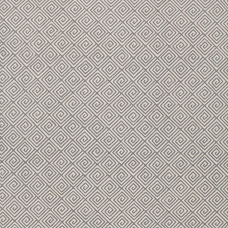 Schumacher Greek Key Smoke Fabric 174501