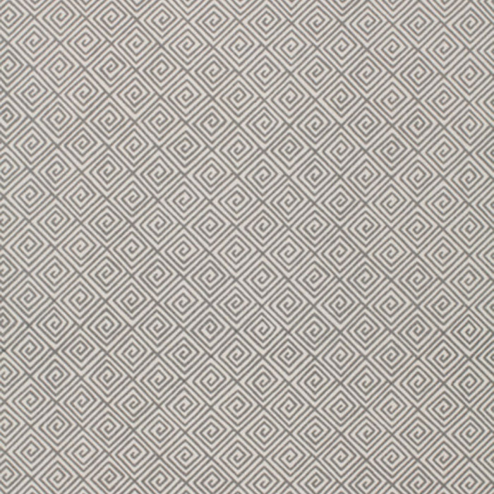 Schumacher Greek Key Smoke Fabric Sample 174501