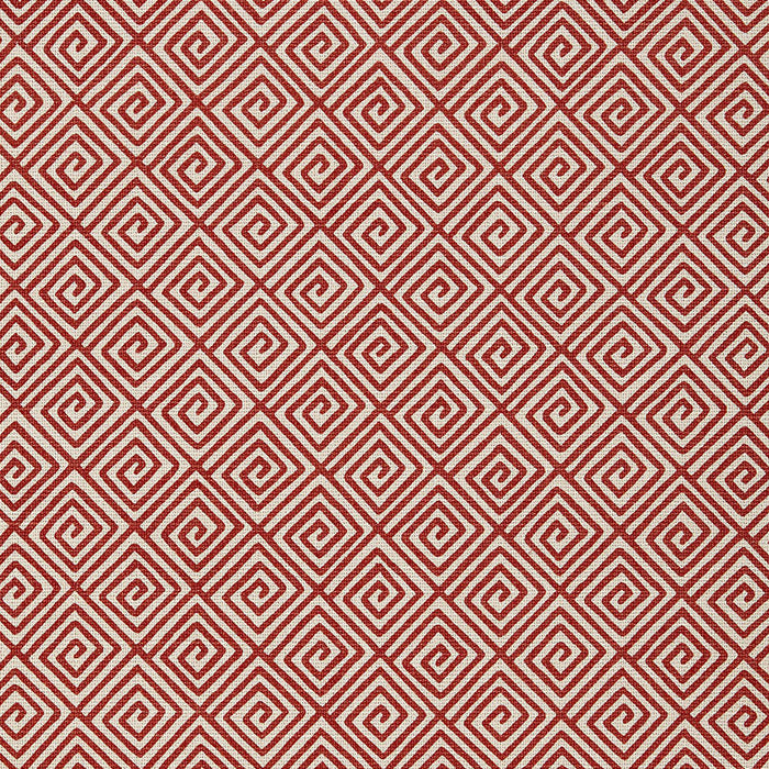 Schumacher Greek Key Ruby Fabric Sample 174502