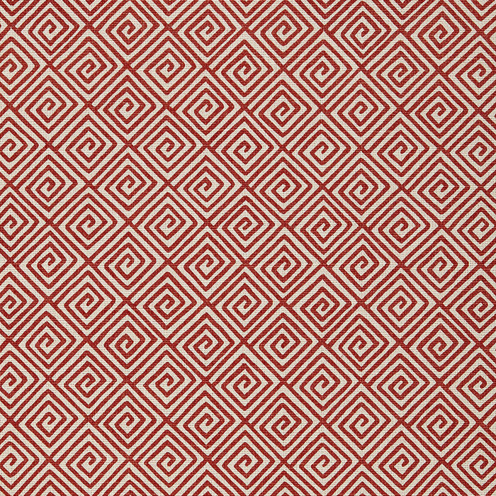 Schumacher Greek Key Ruby Fabric 174502