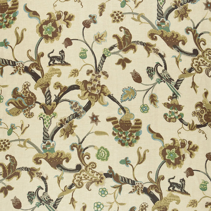 Schumacher Eastbury Manor Print Moonstone Fabric 174531