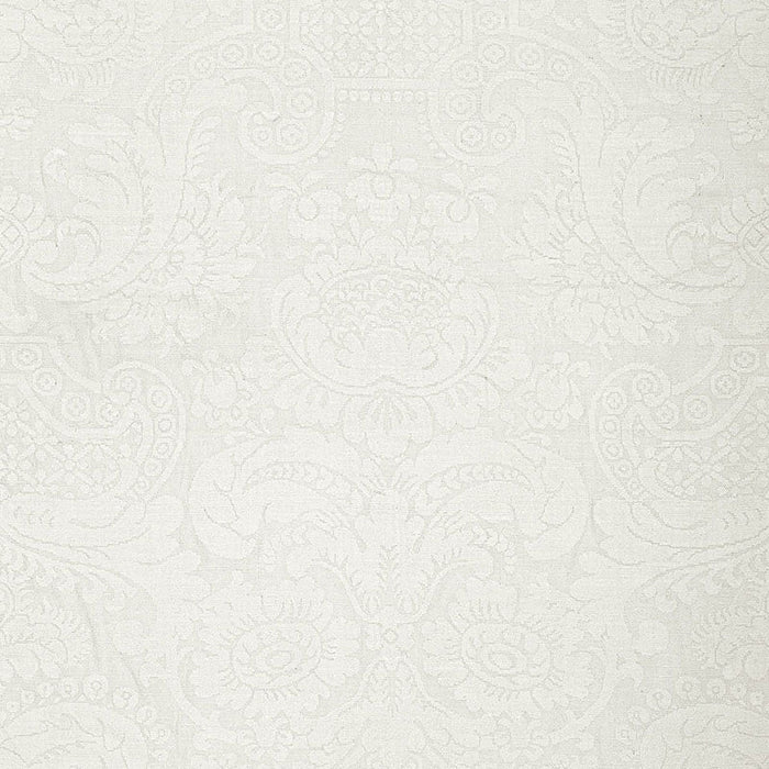 Schumacher Padova Damask Natural Ivory Fabric Sample 174600