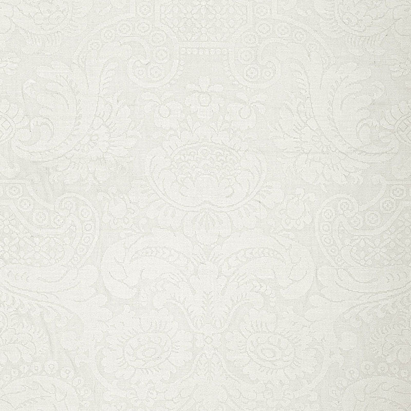 Schumacher Padova Damask Natural Ivory Fabric 174600