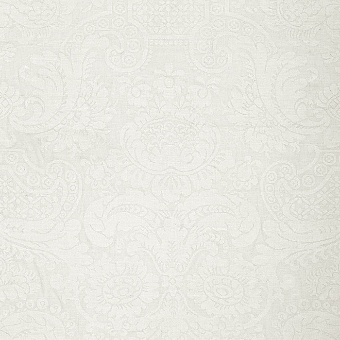 Schumacher Padova Damask Natural Ivory Fabric 174600