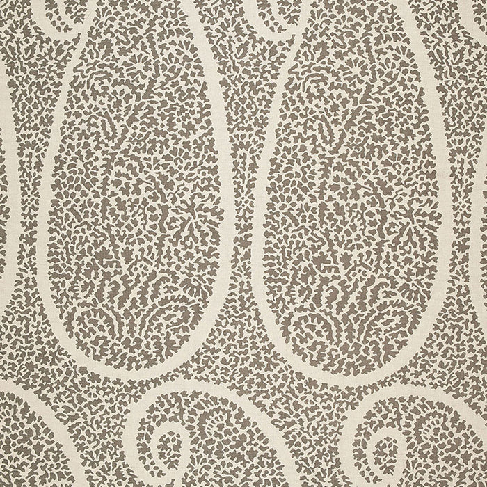 Schumacher Ambala Paisley Greige Fabric 174640