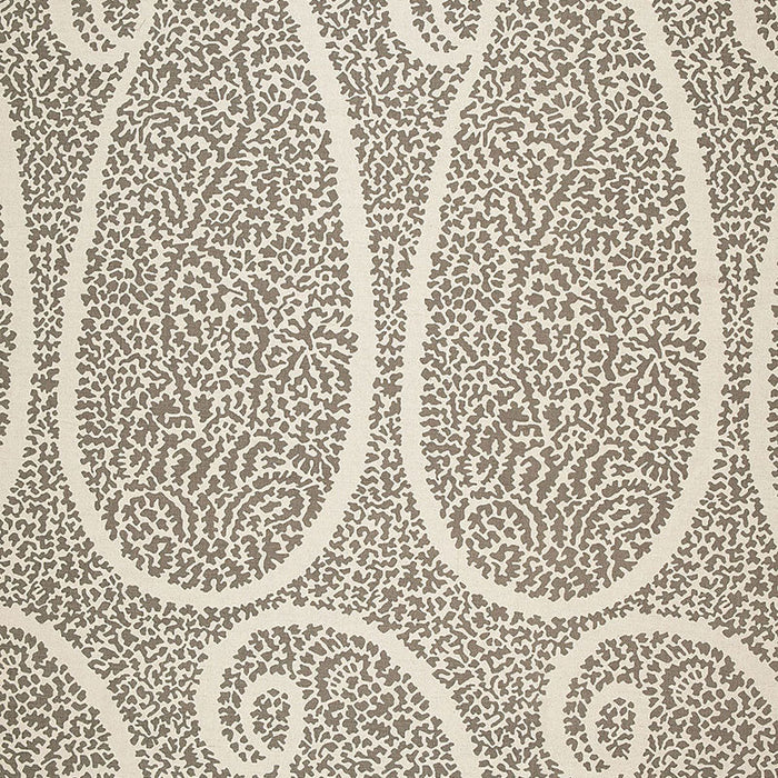 Schumacher Ambala Paisley Greige Fabric Sample 174640