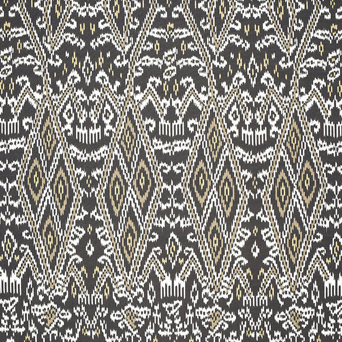 Schumacher Maya Ikat Print Ash Fabric Sample 174750