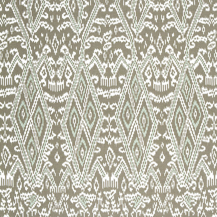 Schumacher Maya Ikat Print Greige Fabric 174751