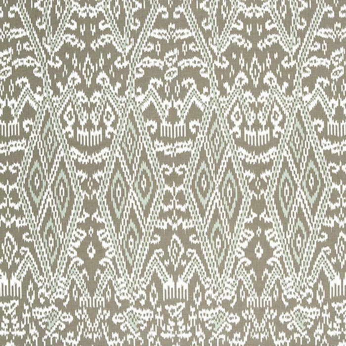 Schumacher Maya Ikat Print Greige Fabric Sample 174751