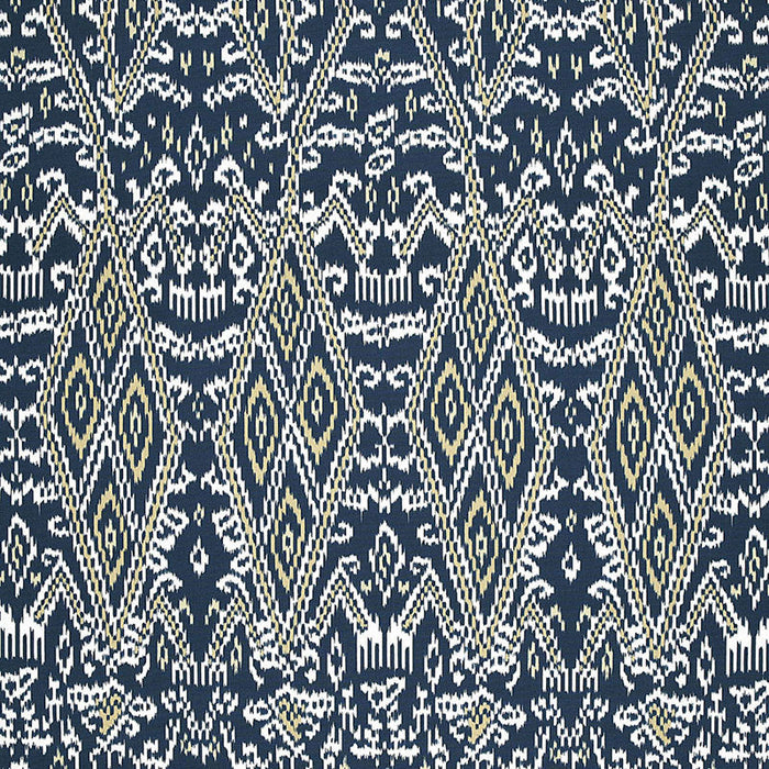 Schumacher Maya Ikat Print Indigo Fabric Sample 174752