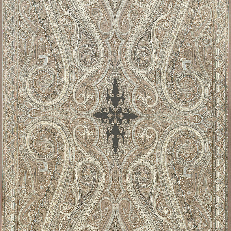 Schumacher Pasha Paisley Stone Fabric 174803