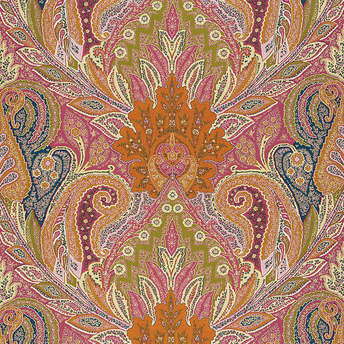 Schumacher Cambay Paisley Print Sandalwood Fabric 174880