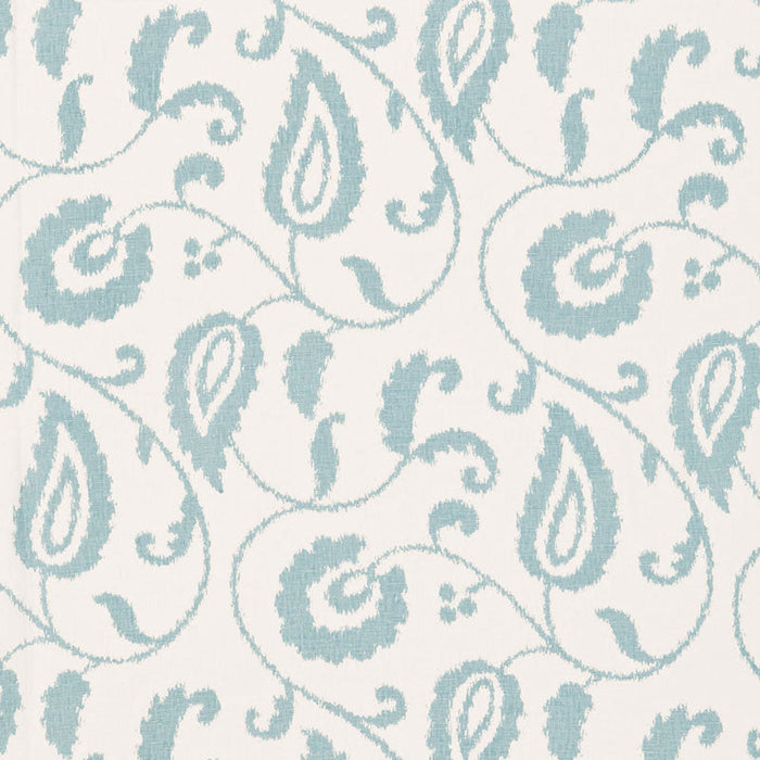 Schumacher Malacca Ikat Vine Lake Fabric Sample 175012