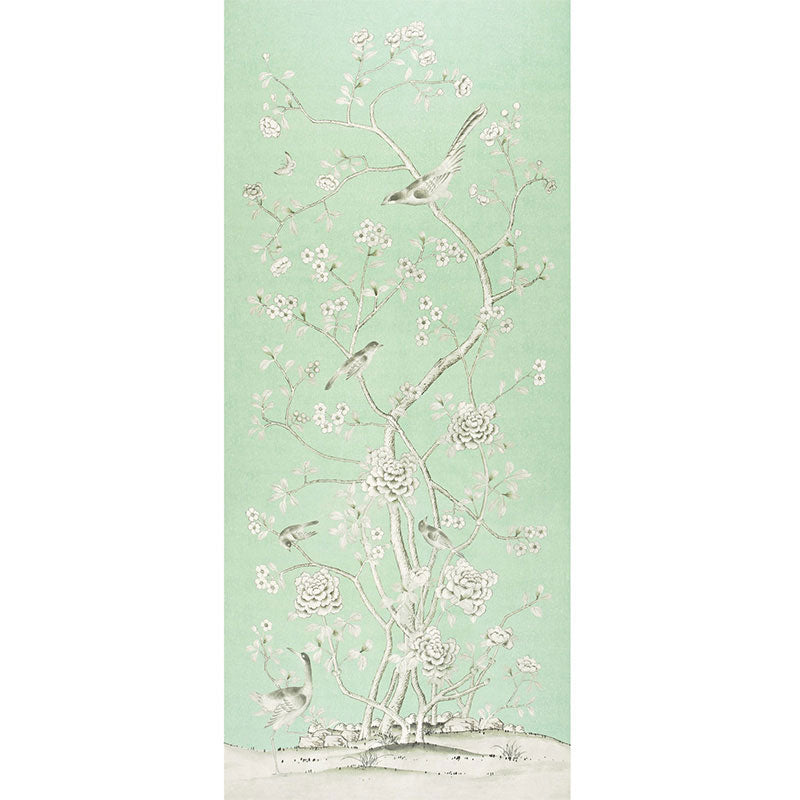 Schumacher Chinois Palais Aquamarine Fabric 175043