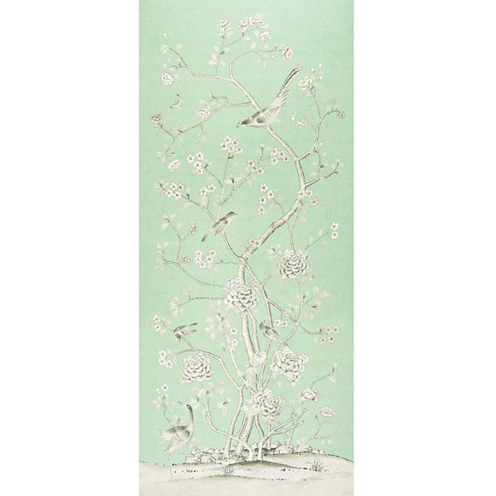 Schumacher Chinois Palais Aquamarine Fabric 175043