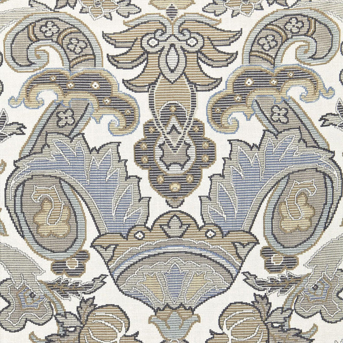 Schumacher Mataura Linen Print Greige Fabric Sample 175081