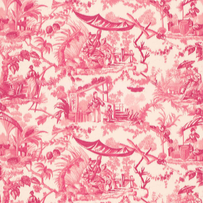 Schumacher Pavillon Chinois Peony Fabric Sample 175100