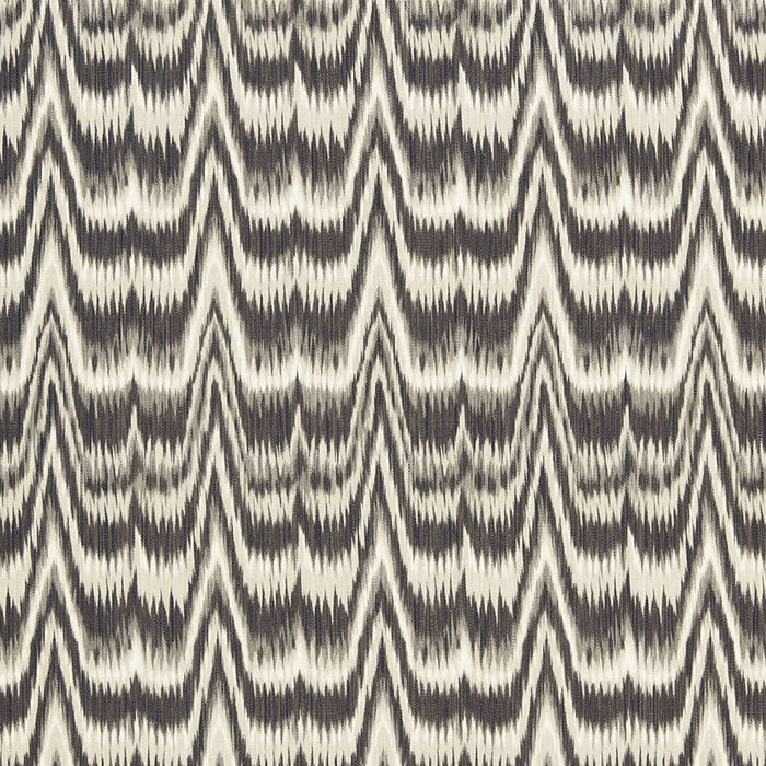 Schumacher Kamalia Ikat Print Smoke Fabric Sample 175122