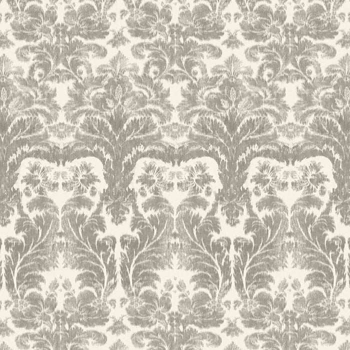 Schumacher Aurora Damask Linen Fabric Sample 175340