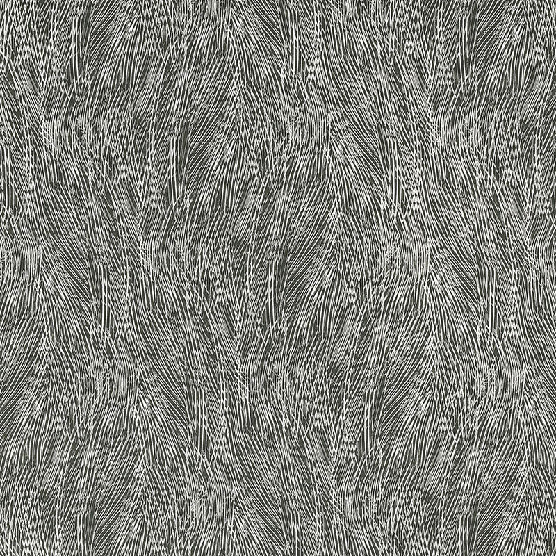 Schumacher Grand Cascade Charcoal Fabric 175352