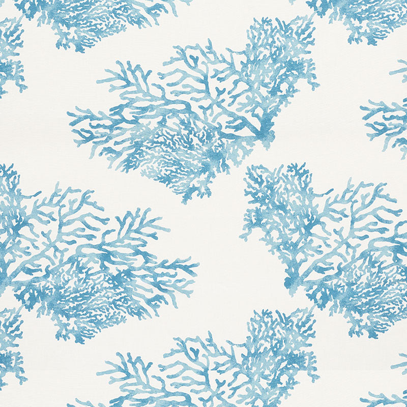 Schumacher Great Barrier Reef Blue Fabric 175364