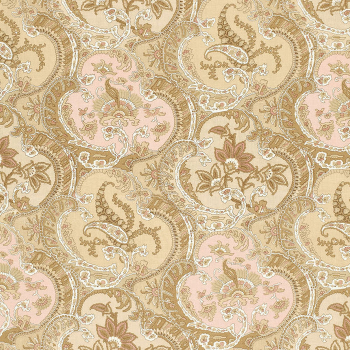 Schumacher Pickfair Paisley Camel Fabric Sample 175552