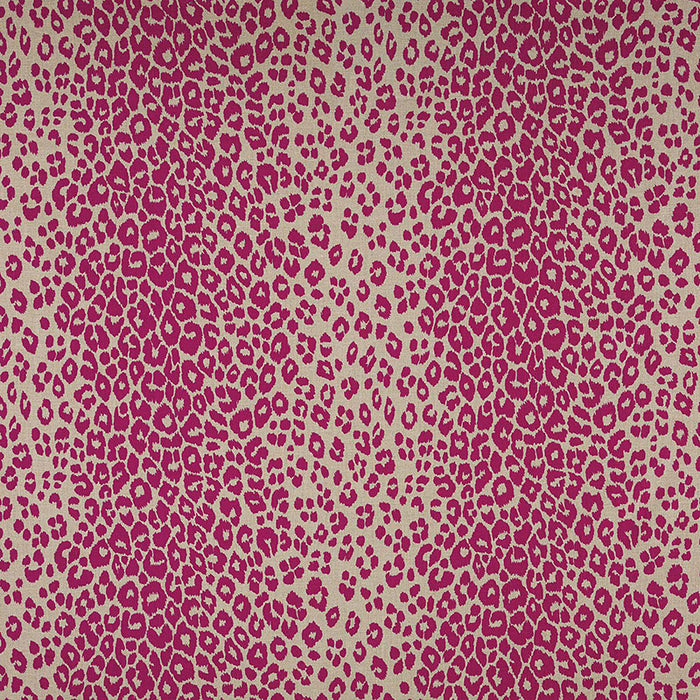 Schumacher Iconic Leopard Fuchsia/Natural Fabric 175723