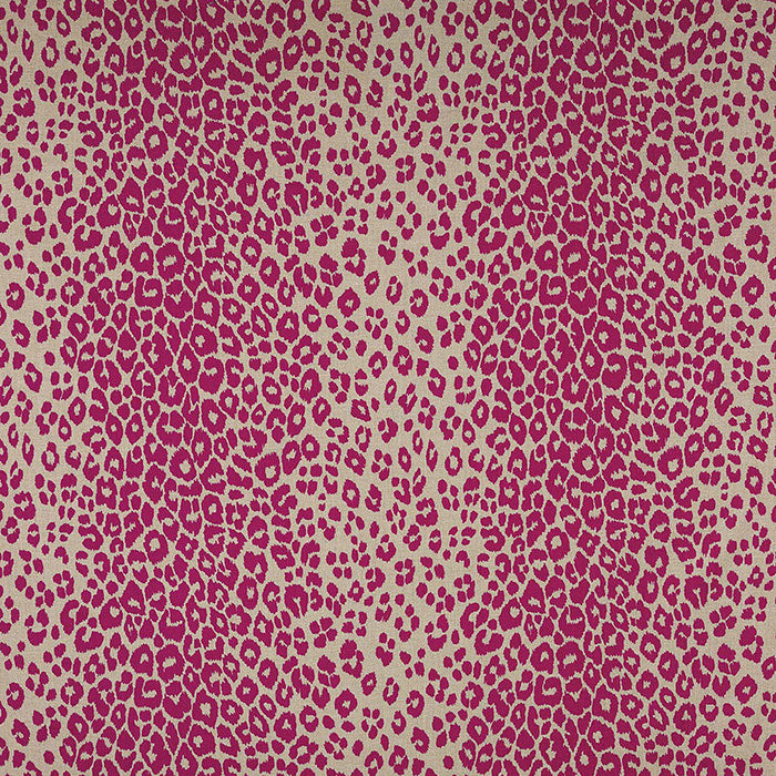 Schumacher Iconic Leopard Fuchsia/Natural Fabric Sample 175723