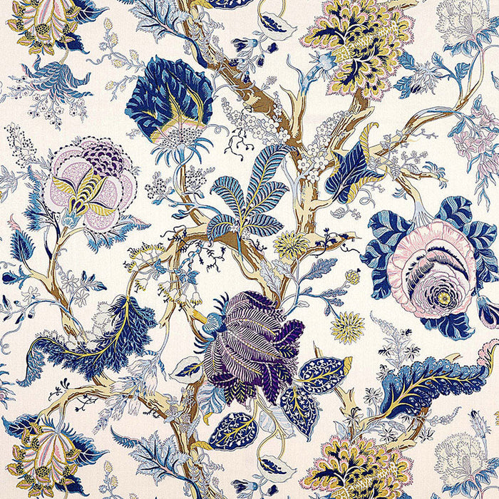 Schumacher Indian Arbre Hyacinth Fabric Sample 175781