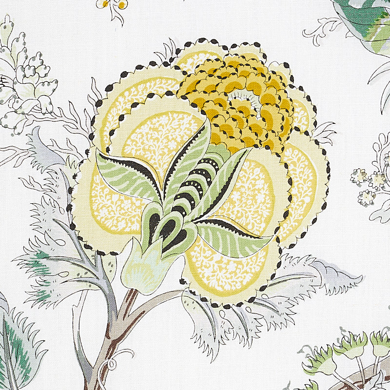 Schumacher Indian Arbre Citron Fabric Sample 175783