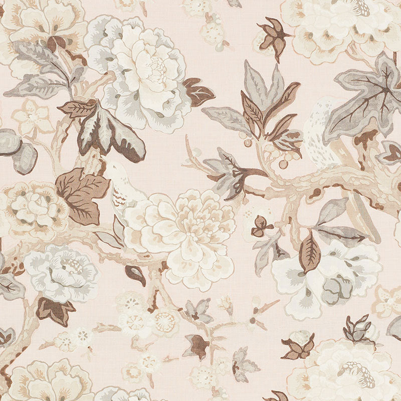 Schumacher Bermuda Blossoms Blush Fabric 175874