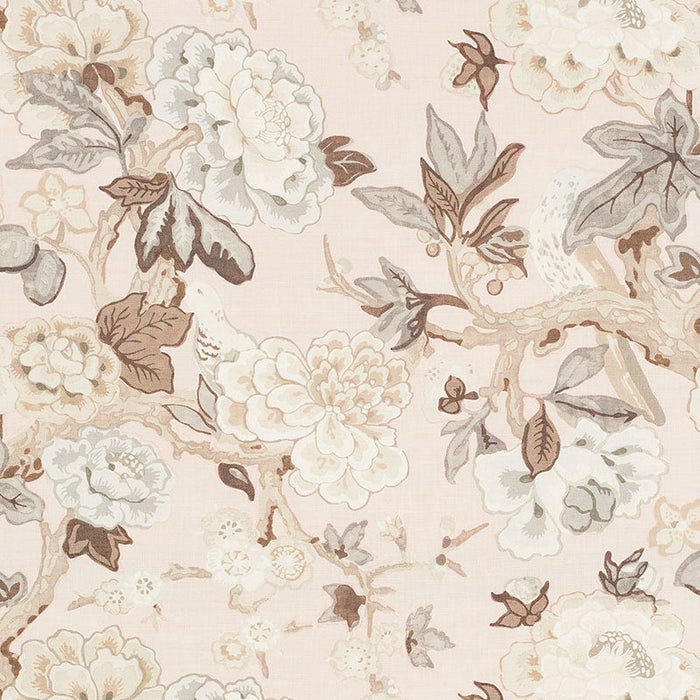 Schumacher Bermuda Blossoms Blush Fabric Sample 175874