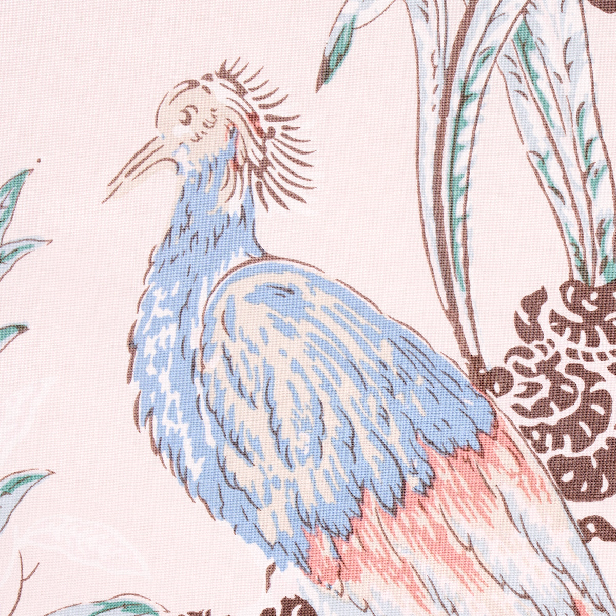 Schumacher Peacock Blush Fabric 175916