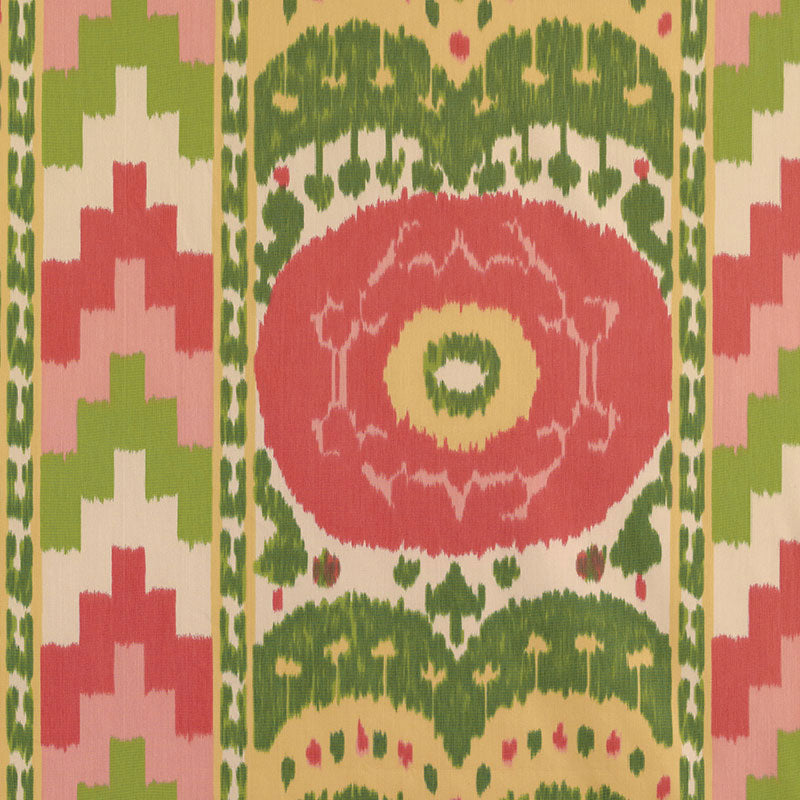 Schumacher Samarkand Ikat Ii Watermelon Fabric 176063