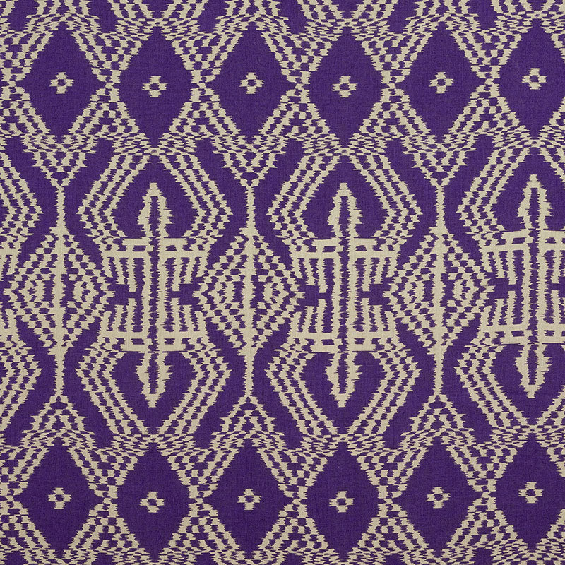 Schumacher Asaka Ikat Violet Fabric Sample 176091