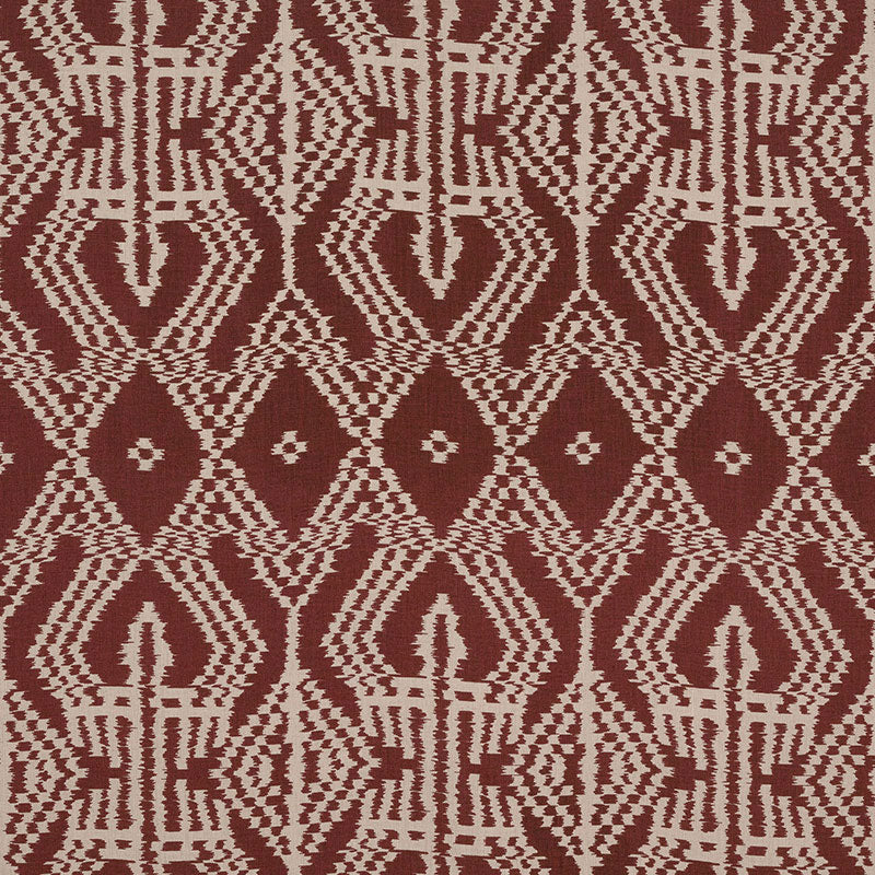 Schumacher Asaka Ikat Raisin Fabric 176092