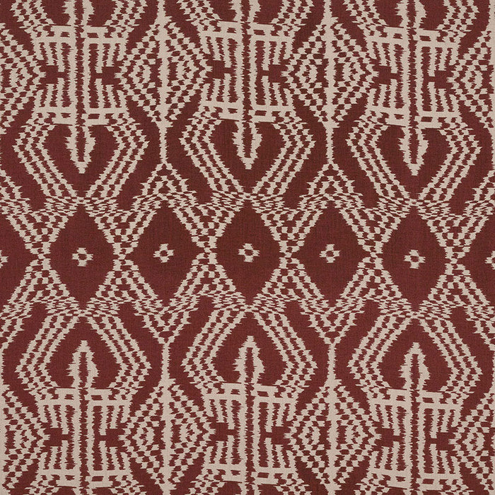 Schumacher Asaka Ikat Raisin Fabric Sample 176092