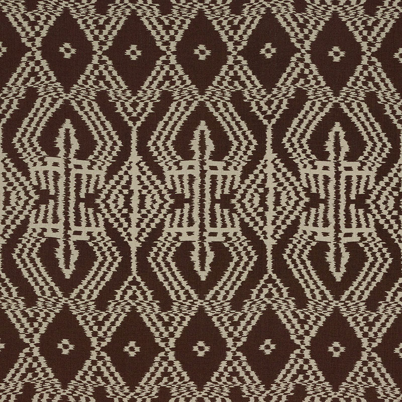 Schumacher Asaka Ikat Espresso Fabric 176093