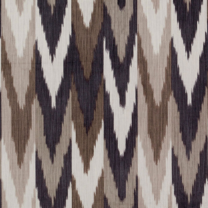 Schumacher Kashgar Velvet Ikat Carbon & Teak Fabric 176101