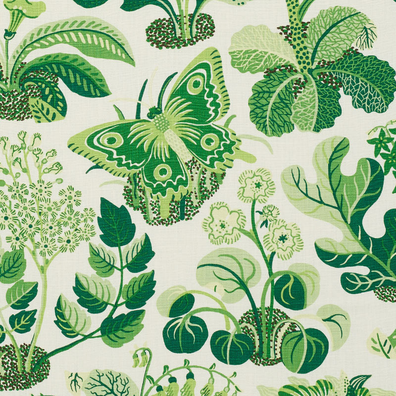 Schumacher Exotic Butterfly Leaf Fabric 176185