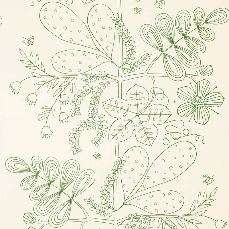 Schumacher Blommen Print Leaf Fabric 176201