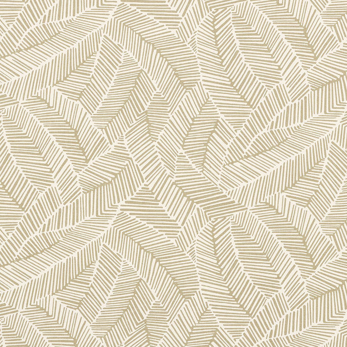 Schumacher Abstract Leaf Taupe Fabric Sample 176220