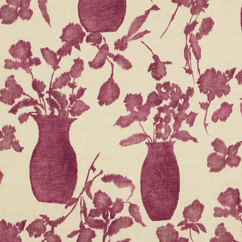 Schumacher Hugo Floral Fuchsia Fabric 176240